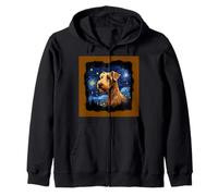 Airedale Terrier Noche Estrellada Sudadera con Capucha