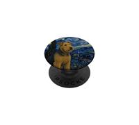 Airedale Terrier Perro Noche Estrellada PopSockets PopGrip Adhesivo