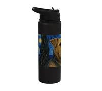 Airedale Terrier Perro Noche Estrellada Stainless Steel Insulated Water Bottle