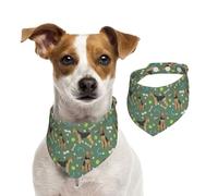 Airedale Terrier Toys Raza de perroverde,Pañuelo con Babero para Mascotas, pañuelo para Perros y Gatos, Babero de Toalla, Bufanda Ajustable para Mascotas,L