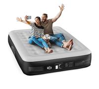Airefina Colchón Hinchable Matrimonio con Bomba Integrada, Colchon Hinchable Auto-Hinchable en 3 Minutos, Colchón Inflable Portátil con Bolsa de Almacenaje para Camping, Uso en Casa -152 × 203 × 33cm
