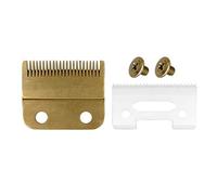 AIRERA Cuchillas #2161 Diente escalonado de 2 orificios, 1 cuchilla fija de acero al carbono, 1 cuchilla móvil de cerámica, compatible con Cortadoras Magic Clip Wahl 5 Star Series (Dorado)