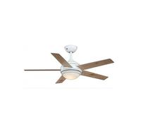 AireRyder Fresco Ventilador de techo con luz de AireRyder, con mando a distancia, 112 cm, carcasa blanca, aspas reversibles en blanco y pino