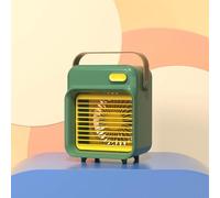 Aires acondicionados portátiles, 3 velocidades de viento Enfriador de aire de escritorio Brisa suave Ventilador portátil personal de bajo ruido Alimentado por USB para escritorio, (Verde)