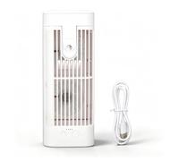 Aires acondicionados portátiles, aire acondicionado pequeño, enfriador de aire evaporativo, ventilador de refrigeración con 3 velocidades, luz nocturna, tanque de agua de 120 ml,