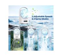 Aires Acondicionados Portátiles, Aire Acondicionado Personal 3 en 1, Enfriador de Aire USB con Tanque de Agua de 400 Ml para Dormitorio y