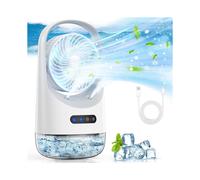 Aires Acondicionados Portátiles, Aire Acondicionado Personal 3 en 1, Enfriador de Aire USB con Tanque de Agua de 400 Ml para Dormitorio y
