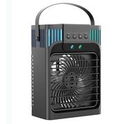 Aires acondicionados portátiles con Doble Motor y aspas de Ventilador, Enfriador de Aire evaporativo con Control Remoto, 3 velocidades y 3 Modos de Niebla, luz Nocturna c