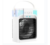 Aires acondicionados portátiles con Doble Motor y aspas de Ventilador, Enfriador de Aire evaporativo con Control Remoto, 3 velocidades y 3 Modos de Niebla, luz Nocturna c