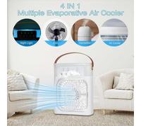 Aires acondicionados portátiles con ventilador, aire acondicionado evaporativo refrigerado por agua, enfriador de agua nebulizada.
