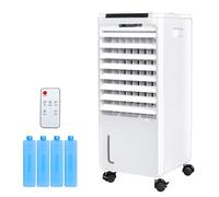 Aires acondicionados portátiles, Enfriador de Aire evaporativo con Temporizador de 7 Horas para Apagado automático, 4 Modos y 3 velocidades, Aire Acondicionado sin Ventanas con Tanque de 1.85 GAL,