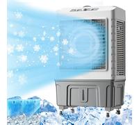 Aires Acondicionados Portátiles, Enfriador Evaporativo con Capacidad de 50L/55L, 3 Velocidades, Oscilación de 120°, Incluye 4 Cajas de Hielo para Uso en Habitaciones y Oficinas