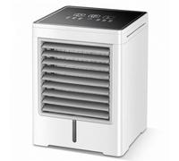 Aires acondicionados portátiles, mini refrigerador de aire con 3 velocidades ventilación, pequeño ventilador aire acondicionado, ventilador de sobremesa para habitaciones, dormitorios, 14, 5 x 19 cm