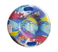 Airfilled Sledge Ring - Icy Mountain Slider Recreation | Heavy Duty Vinyl Chamber Safety Grips Rapid Descent Enjoyment Seasonal Vacation Resort Backyard Playground Thrill Gear 36.22x36.22 in