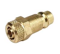 Airfit - Acoplamiento rápido de latón, conector de acoplamiento con conector de manguera de 6 x 4 mm, máx. 35 bar de -20 °C a +100 °C