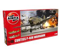 AIRFIX 1/48 KIT DE AVIÓN CURTISS P 40B WARHAWK MODELISMO MODELO DE COCHE ESTÁ...