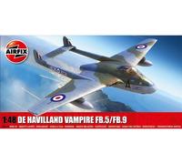 AIRFIX - Model Set, A06108 de Havilland Vampire FB.5/FB.9, Kit de construcción de Modelos, Kits de avión Modelo de plástico para Adultos y niños Mayores de 8 años, el Juego Incluye bebederos