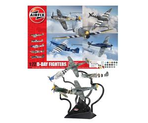 AIRFIX - - A50192 Kit de construcción en miniatura de cazas del Día D, maquetas de aviones de plástico a escala 1/72 para adultos