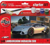 KIT DE MODELO DE COCHE ESTÁTICO AIRFIX LAMBORGHINI HURACÁN JUEGO DE INICIO PE...