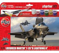 AIRFIX - A55010 Lockheed Martin F-35B Lightning II Kit de construcción de maquetas de aviones plástico para adultos y niños 8+ años. Incluye pinturas acrílicas, pinceles y cemento polivinílico