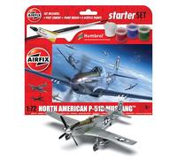 Airfix Juego de iniciación - A55013 North American P-51D Mustang Model Building Kit - Kit de modelo de avión de plástico para adultos y niños de 8 años en adelante, el juego incluye Sprues,