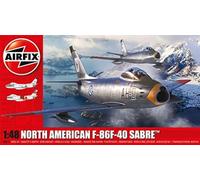 Airfix Model Set, A08110 North American F-86F-40 Sabre Model Building Kit, Kits de avión Modelo de plástico para Adultos y niños Mayores de 8 años, el Juego Incluye bebederos y calcomanías