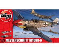 Airfix Model Set, A02029B Messerschmitt Bf109G-6 Model Building Kit, Kits de avión Modelo de plástico para Adultos y niños Mayores de 8 años, el Juego Incluye bebederos y calcomanías