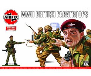 Airfix Model Figures Set, A02701V Paracaidistas británicos de la Segunda Guerra Mundial, Accesorios para Kit de construcción de Modelos, para Adultos y niños Mayores de 8 años