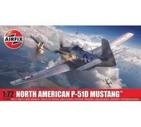 Airfix Model Set, A01004B North American P-51D Mustang Model Building Kit, Kits de avión Modelo de plástico para Adultos y niños Mayores de 8 años, el Juego Incluye bebederos y calcomanías