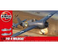 AIRFIX - Model Set, A02070A Grumman F4F-4 Wildcat Model Building Kit, Kits de avión modelo de plástico para adultos y niños mayores de 8 años, el juego incluye bebederos y calcomanías