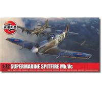 Airfix Model Set, A02108A Supermarine Spitfire MK.Vc Model Building Kit, Kits de avión Modelo de plástico para Adultos y niños Mayores de 8 años, el Juego Incluye bebederos y calcomanías