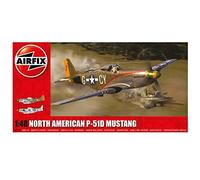 Airfix Model Set, A05131A North American P-51D Mustang Model Building Kit, Kits de Aviones Modelo de plástico para Adultos y niños Mayores de 8 años, el Juego Incluye bebederos y calcomanías