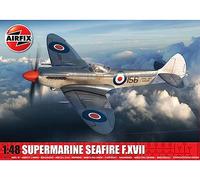 AIRFIX - Model Set, A06102A Supermarine Seafire F.XVII Model Building Kit, Kits de avión modelo de plástico para adultos y niños mayores de 8 años, el juego incluye bebederos y calcomanías