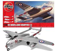 Airfix Model Set, A06107 de Havilland Vampire F.3 Model Building Kit, Kits de avión Modelo de plástico para Adultos y niños Mayores de 8 años, el Juego Incluye bebederos y calcomanías