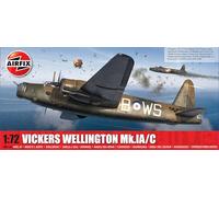 AIRFIX - Model Set, A08019A Vickers Wellington Mk.IA/C Model Building Kit, Kits de avión modelo de plástico para adultos y niños mayores de 8 años, el juego incluye bebederos y calcomanías