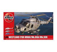 Airfix Model Set, A10107A Westland Lynx HMA8/Mk.88A/MK.90B Kit de construcción de Modelos, Kits de helicópteros Modelo de plástico para Adultos y niños Mayores de 8 años, el Juego Incluye bebederos