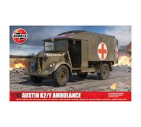 Airfix Model Set, A1375 Austin K2/Y Ambulancia Modelo Kit, Kit de construcción de Modelo de vehículo de Motor de plástico para Adultos y niños Mayores de 8 años, el Juego Incluye bebederos