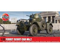 AIRFIX - Model Set, A1379 Ferret Scout Car Mk.2 Model Building Kit, Kits de tanques modelo de plástico para adultos y niños mayores de 8 años, el juego incluye bebederos y calcomanías