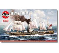 Airfix Vintage Classics Set, A08252V Great Western, Kits de Modelo de Barco de plástico para Adultos y niños Mayores de 8 años, el Juego Incluye 208 Piezas, Juego de Modelo de Barco a Escala 1:180