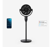 AirFlo Plus 112 cm Ventilador de pedestal híbrido - Circulador de aire ultrasilencioso - Blanco