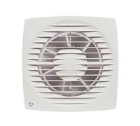 Airflow Aura 125B Extractor de Baño - Control Básico, Diseño Compacto, Silencioso (31 dB), IPX4, Caudal 115 m³/h, Conducto 125mm