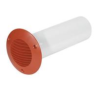 Airflow Kit de Conducto para Pared Hueca - Conducto Rígido de Plástico de 150 mm de Diámetro x 350 mm de Longitud con Rejilla Terracota y Tornillos - Hermético y Fácil de Instalar