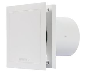 Airflow QT100B Extractor Baño Básico, 100 mm, 2 Velocidades, 25 dB(A), 5/9 W, Hasta 25 l/s, Certificado QuietMark, Garantía 3 Años