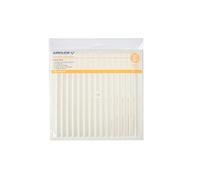 Airflow® Rejilla de Ventilación con Lamas - Rejilla de Aire de Plástico Blanca con Apertura/Cierre y Mosquitera Integrada - 250 mm x 256 mm - Superficie Pintable - Apta para Uso Interior y Exterior