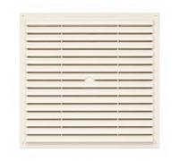 Airflow Rejilla de Ventilación con Lamas - Rejilla de Aire de Plástico Blanca sin Mosquitera - 250 mm x 256 mm - Apta para Ventilación de Aparatos de Gas