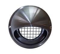 Airflow Salida De Ventilación De Pared 125mm Acero Inoxidable Con Lamas Y Malla Antipájaros - Cubierta Resistente Al Clima Para Entrada Y Salida De Aire - Incluye Sellador Y Tornillos