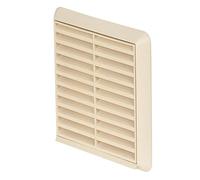 Airflow Tapa de Ventilación Exterior de Pared - Rejilla de Plástico Beige para Conductos de 150 mm / 6" - Salida de Aire Resistente a la Intemperie - 187 mm x 187 mm