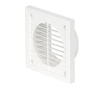 Airflow Tapa de Ventilación Exterior de Pared - Rejilla de Plástico Blanca para Conductos de 150 mm / 6" - Salida de Aire Resistente a la Intemperie - 187 mm x 187 mm