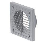 Airflow Tapa de Ventilación Exterior de Pared - Rejilla de Plástico Gris para Conductos de 100 mm / 4" - Salida de Aire Resistente a la Intemperie - 154 mm x 154 mm