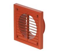 Airflow Tapa de Ventilación Exterior de Pared - Rejilla de Plástico Terracota para Conductos de 125 mm / 5" - Salida de Aire Resistente a la Intemperie - 187 mm x 187 mm